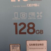 SD карта  Samsung EvoPlus 128 GB, снимка 1 - Карти памет - 39032284