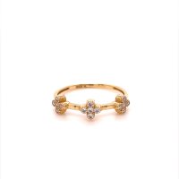 Златен дамски пръстен 1,49гр. размер:56 14кр. проба:585 модел:20128-6, снимка 1 - Пръстени - 42615780