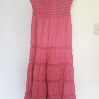 Розова рокля, М-размер , снимка 1 - Рокли - 41100525