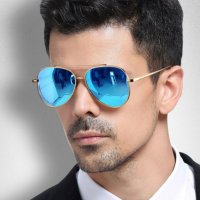 мъжки сльнчеви очила Ray Ban Aviator огледални имат UV400 защита, снимка 7 - Слънчеви и диоптрични очила - 42065624