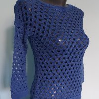 Дантелена блуза с дълъг ръкав "Sisley"® / унисайз , снимка 1 - Блузи с дълъг ръкав и пуловери - 42558926