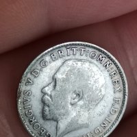 3 пенса 1925 г сребро Великобритания , снимка 3 - Нумизматика и бонистика - 41558317