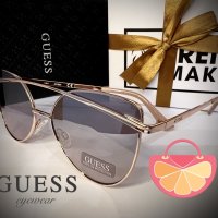 GUESS 🍊 Дамски метални слънчеви очила "GOLD AVIATOR" нови с кутия, снимка 1 - Слънчеви и диоптрични очила - 41291761