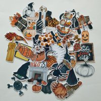 Дизайнерски стикери за скрапбук Halloween home decor 41 бр - V059, снимка 2 - Други - 42095768