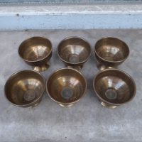 Шест бронзови чашки лот, снимка 1 - Декорация за дома - 36378736