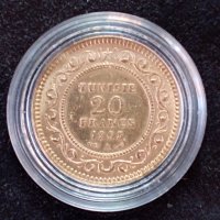 20 златни франка Тунис, снимка 3 - Нумизматика и бонистика - 42426376
