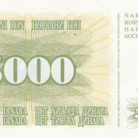5000 динара 1993, Босна и Херцеговина, снимка 1 - Нумизматика и бонистика - 36152872