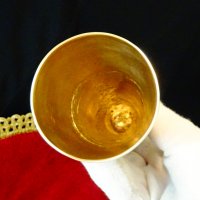 Старинен бронзов бокал,клетъчен емайл,маркиран. , снимка 8 - Антикварни и старинни предмети - 34568858