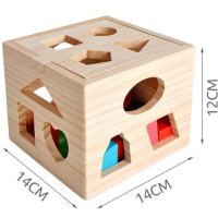 Образователен Детски дървен сортер куб, снимка 7 - Образователни игри - 41365066