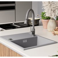 Кухненска мивка от Гранит модел Ибиса 620 Компакт - сива, снимка 5 - Други - 35868657