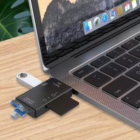 Четец за карти памет SD micro USB 3.0 type C лаптоп телефон , снимка 2 - USB Flash памети - 35985077