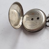 Стар сребърен джобен часовник с ключ, снимка 11 - Антикварни и старинни предмети - 44369462