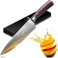 Нов Професионален остър кухненски нож 8 инча/Подарък Домакинство , снимка 1 - Други - 41587365