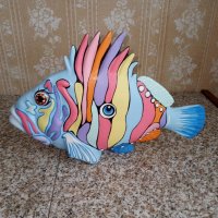 Керамичен сувенир Риба ръчна изработка, снимка 2 - Декорация за дома - 40586051