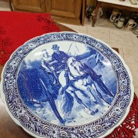 Огромна оригинална антикварна холандска порцеланова чиния за стена- DELFT, снимка 6 - Антикварни и старинни предмети - 41420172