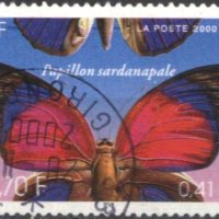 Клеймована марка Фауна Пеперуда 2000 от Франция, снимка 1 - Филателия - 35754612