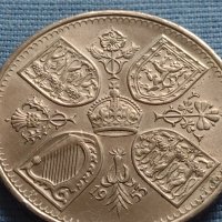 Монета 5 шилинга 1953г. Англия Коронацията на Елизабет втора за КОЛЕКЦИОНЕРИ 40416, снимка 2 - Нумизматика и бонистика - 42697793