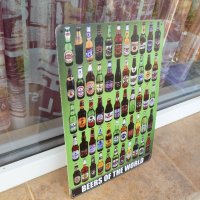 Бирите по света бира бутилки тъмна светло декорация бар етикети, снимка 2 - Рекламни табели - 41569982