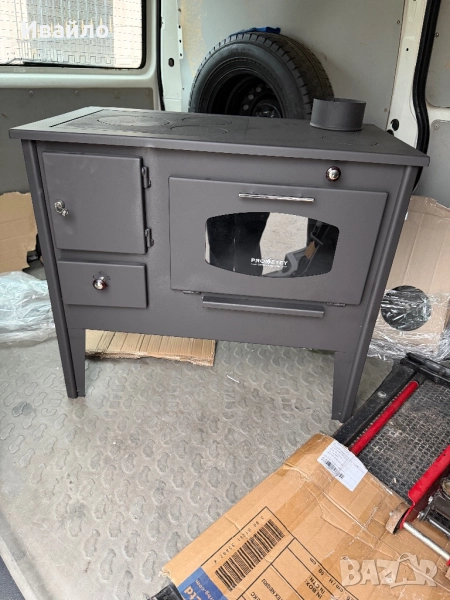 Печка Прометей с фурна на твърдо гориво , снимка 1