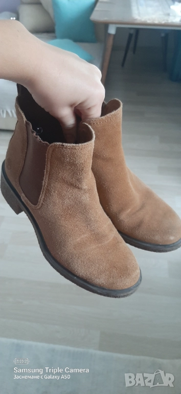 Кафени дамски боти 37 номер, снимка 1