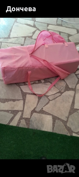 Само за Бургас - бебешко легло пластмасово, правоъгълно, тип кошара и матрак, снимка 1