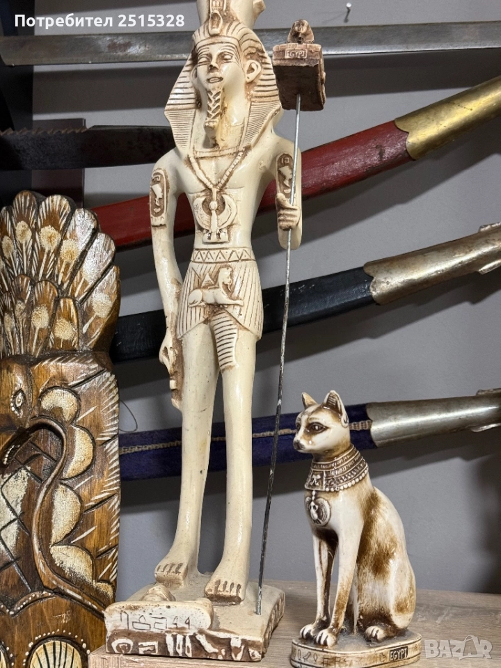 красиви две египетски статуетки, снимка 1