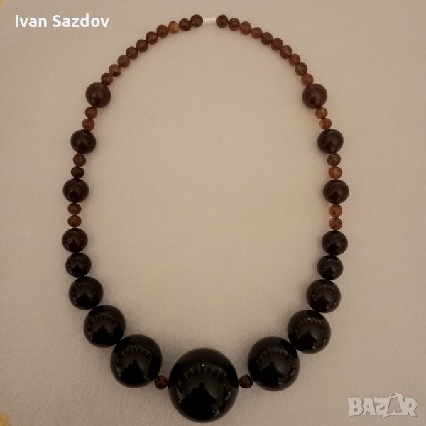 Кехлибарена огърлица (червен cherry кехлибар), снимка 1