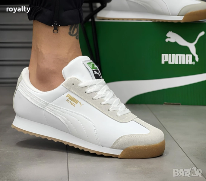 Мъжки Маратонки Puma-roma Цвят- Бяло, снимка 1