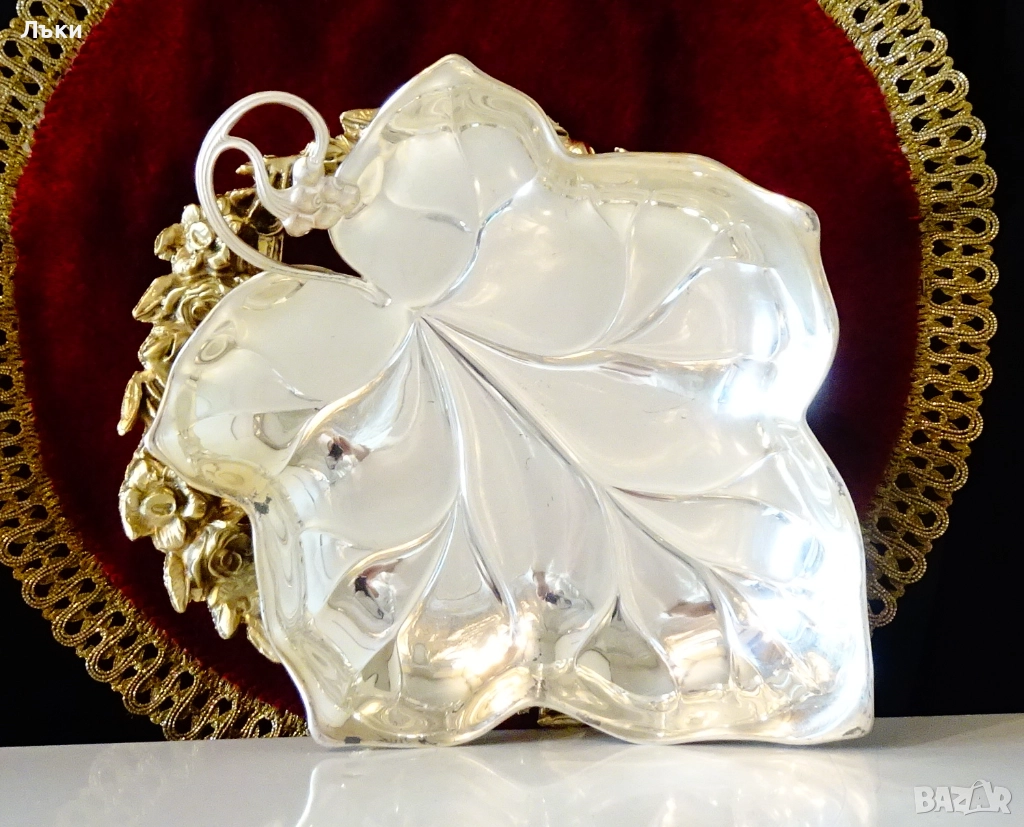 Посребрена фруктиера Лозов лист WMF. , снимка 1