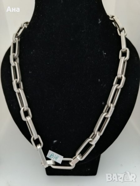 Масивен сребърен синджир маркиран Буква ВЖ, снимка 1