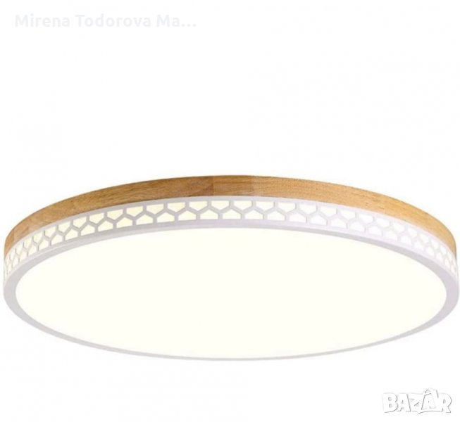 LIWENGZ Дървена LED таванна светлина, снимка 1