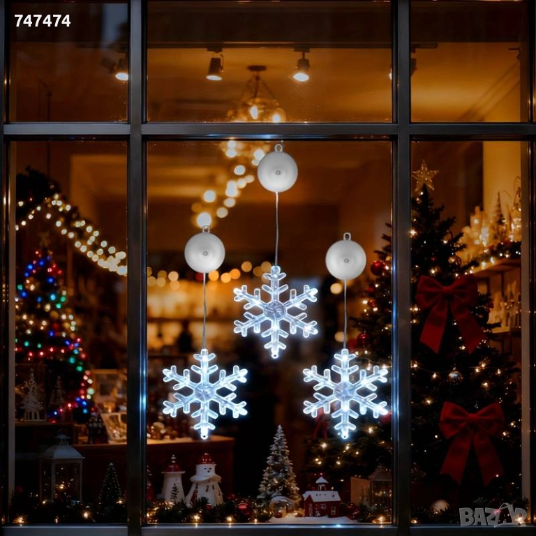 Коледна украса LED снежинки , снимка 1