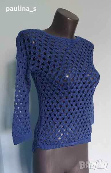 Дантелена блуза с дълъг ръкав "Sisley" / малък размер , снимка 1