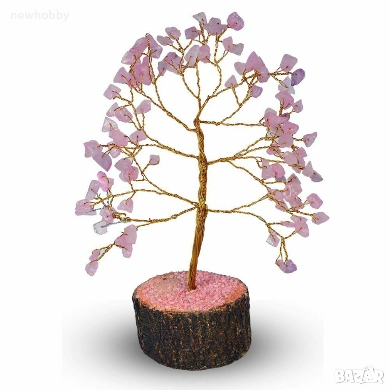 Дърво с естествени камъни, снимка 1