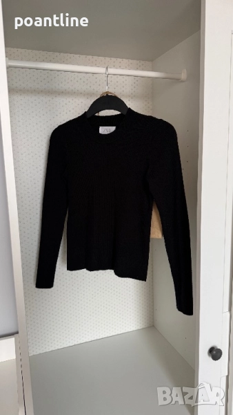 НОВ МОДЕЛ ZARA плетен черен пуловер , снимка 1