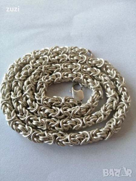 Ланец, Синджир кралска плетка-999 сребро , снимка 1