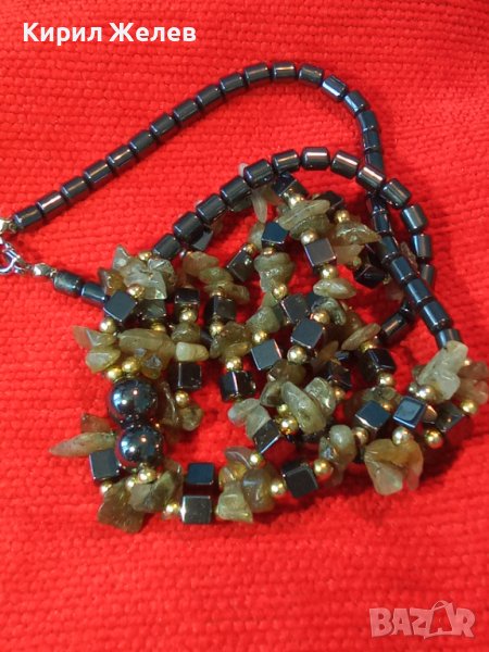 ХЕНД-МЕЙД ОГЪРЛИЦА ЛУНЕН КВАРЦ и ХЕМАТИТ 18066, снимка 1