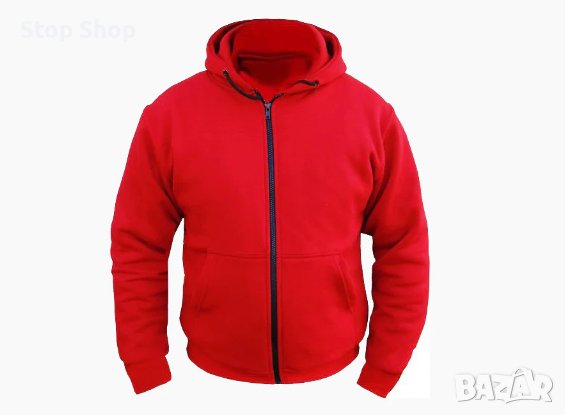 Кевларен суитшърт hoodie S BGA ALPHA PROTECTIVE MOTORCYCLE HOODIE RED мото мотоциклет, снимка 1