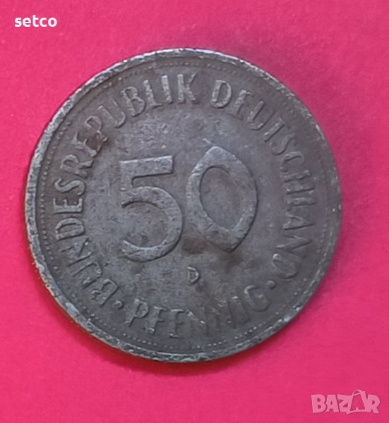 Германия 50 пфенига 1950  'D' - Мюнхен  д8, снимка 1