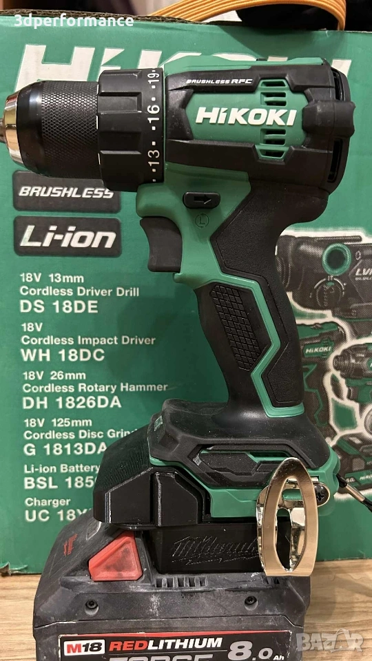 Адаптер, преходник батерия Milwaukee M18 - инструменти HiKOKI 18V, снимка 1