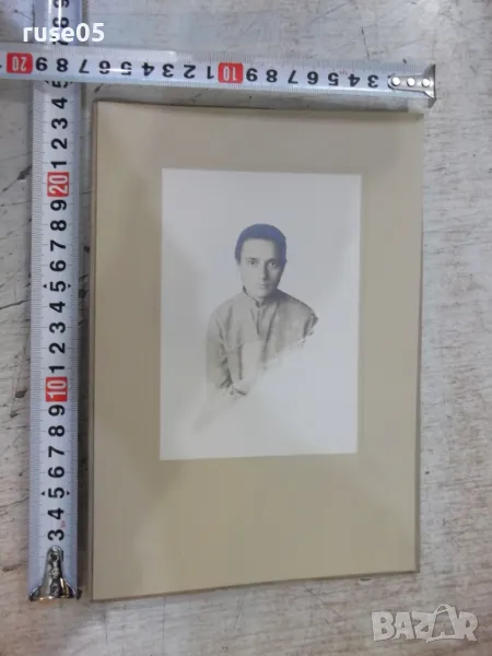 Снимка стара картон портрет на жена, снимка 1