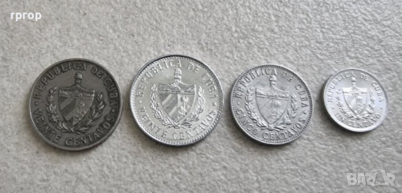 Монети. Куба. 1, 5, 10 , 20  цента  . 4 бр, снимка 1
