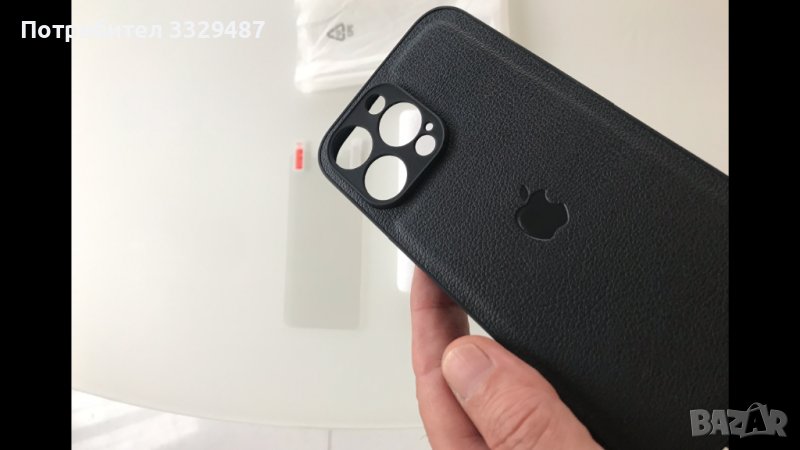 Кожен кеис за  iPhone 12/13/14/15  pro max и 6D протектор за екрана, снимка 1