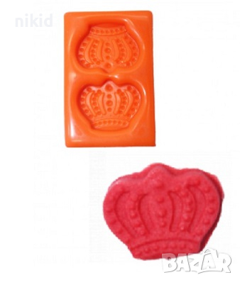 2 малки корони коронки корона силиконов молд форма фондан украса декор , снимка 1