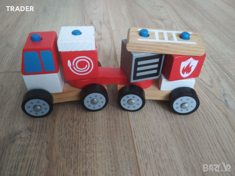 Playtive дървено цветно влакче конструктор, снимка 1