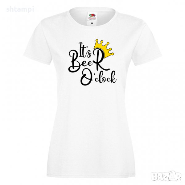 Дамска тениска It's Beer O'clock,Празник,Бира,Бирфест,Beerfest,Подарък,Изненада, снимка 1