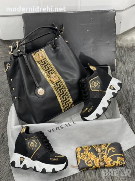 Дамска чанта портфейл и обувки Versace код 418, снимка 1