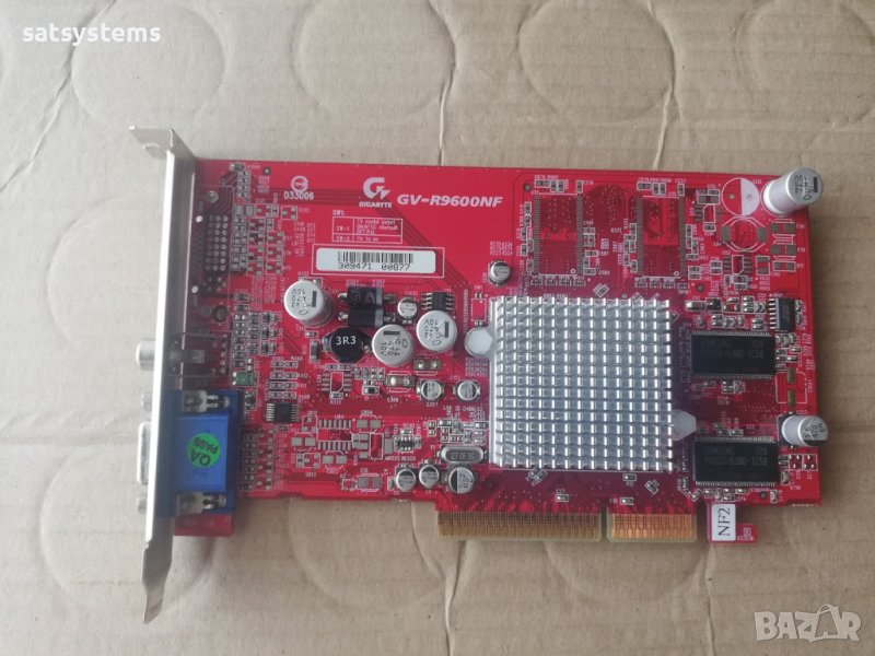 Видео карта ATi Radeon Gigabyte R9600NF Pro 128MB DDR 64bit AGP, снимка 1