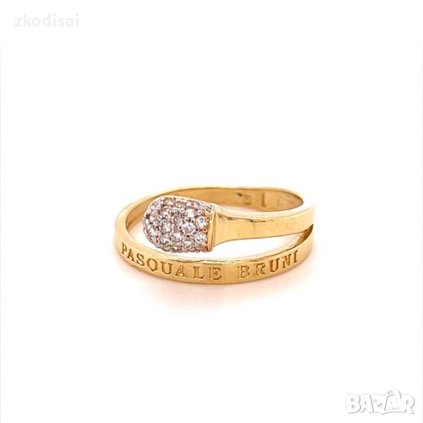 Златен дамски пръстен 2,48гр. размер:55 14кр. проба:585 модел:16928-5, снимка 1