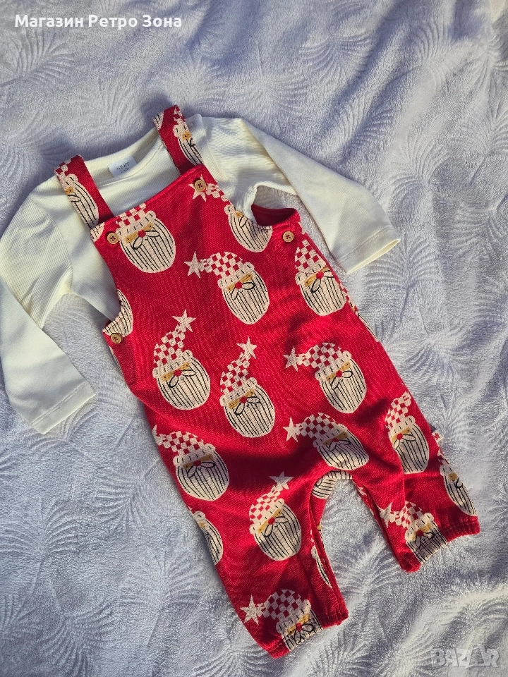Коледен комплект боди + гащеризон Next, снимка 1